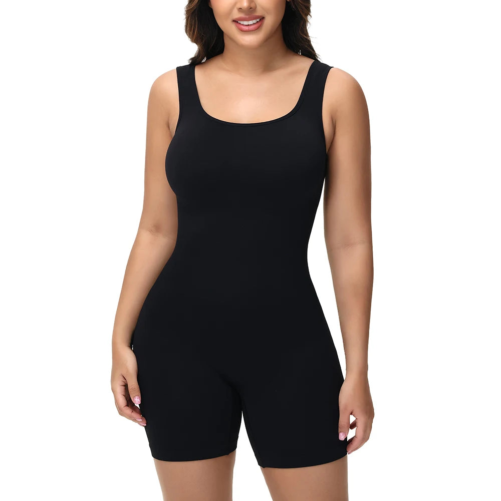 Thick Strap Slimming Jumpsuit Women'S Body Shaper Full Coverage Shapewear Open Crotch Slim Body Bodysuits Sexy Underwear Suit
