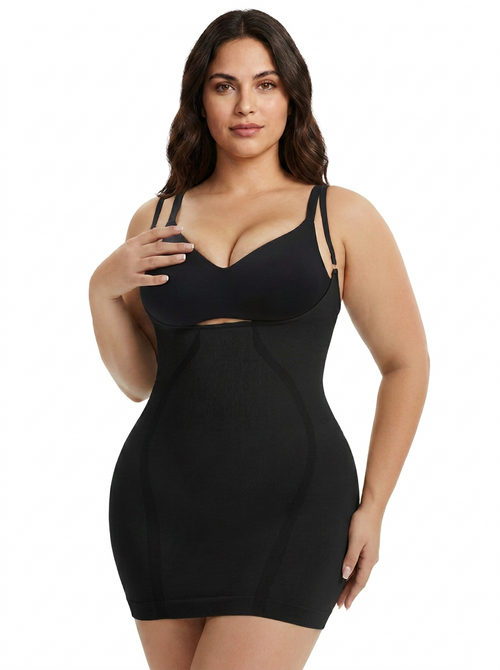 Mieder-Push-up-Kleid mit verstellbaren Trägern