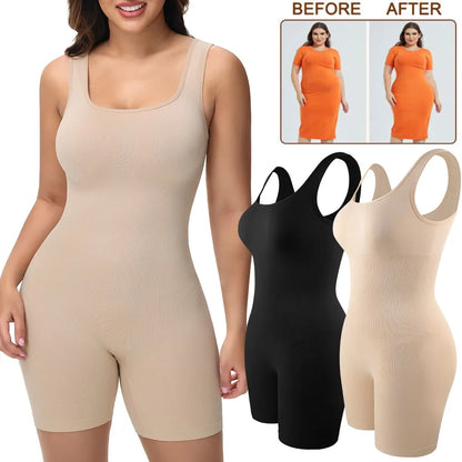 Thick Strap Slimming Jumpsuit Women'S Body Shaper Full Coverage Shapewear Open Crotch Slim Body Bodysuits Sexy Underwear Suit