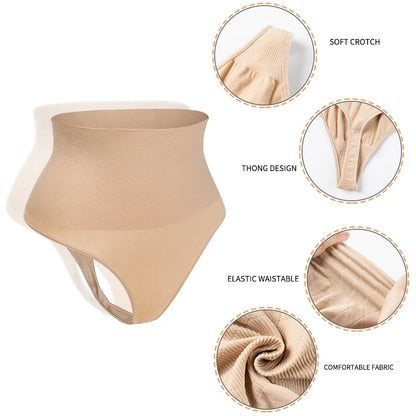 Women High Waist Thong Control Panties  Sexy Tummy Flat Lingeries Shapers Slimming Butt Lifter Underwear Fajas