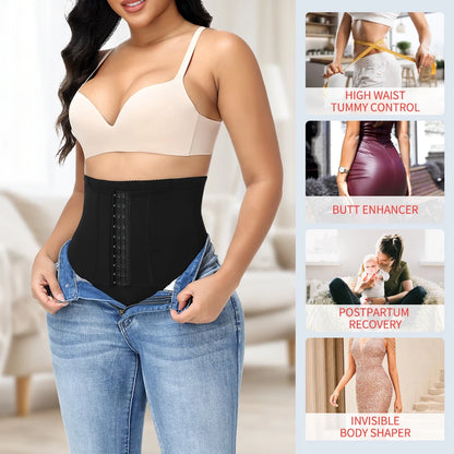 Women'S Tummy Control Shapewear Panties High Waist Elastic Mesh Body Shaper with Adjustable Hooks Butt Lifter Slimming Underwear