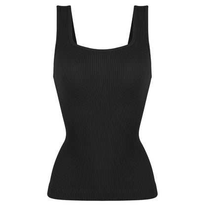 Women'S Square Neck Shaper Vest Tummy Control S-3XL plus Size Female Sexy Fashion Compression Undershirt Outerwear Streetwear