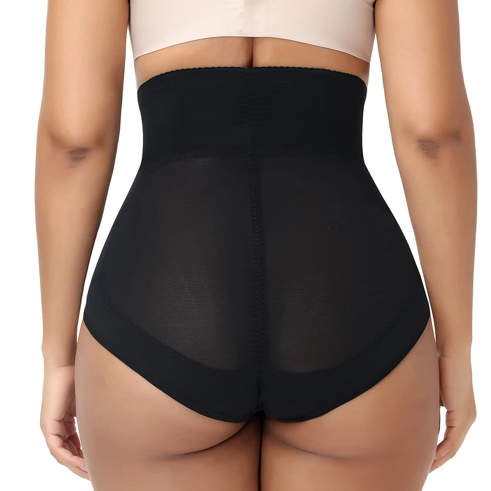 Women'S Tummy Control Shapewear Panties High Waist Elastic Mesh Body Shaper with Adjustable Hooks Butt Lifter Slimming Underwear