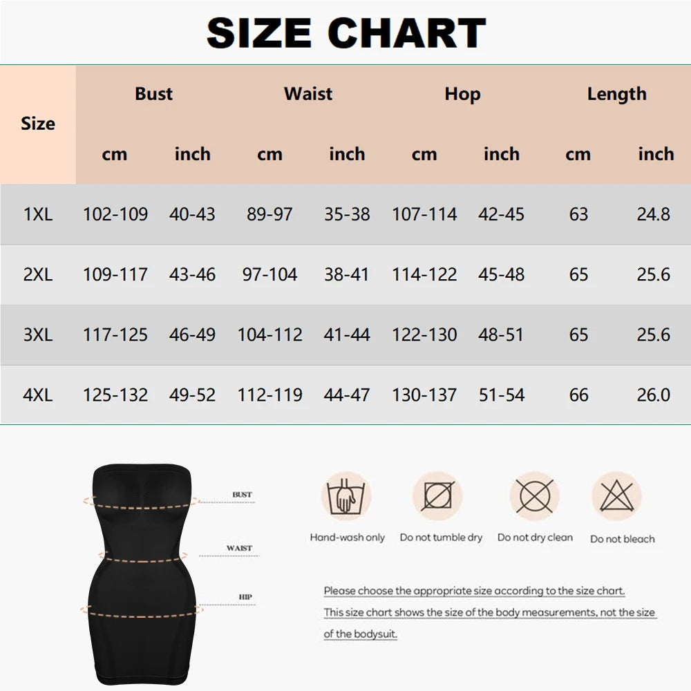 Tube Top Shaping Dress Women'S Full Body Control Shapewear High Elastic Hip Lifting Shapes Perfect Curves Wear Daily Wear Outfit