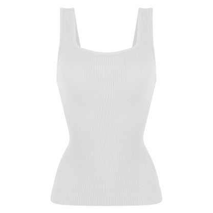 Women'S Square Neck Shaper Vest Tummy Control S-3XL plus Size Female Sexy Fashion Compression Undershirt Outerwear Streetwear