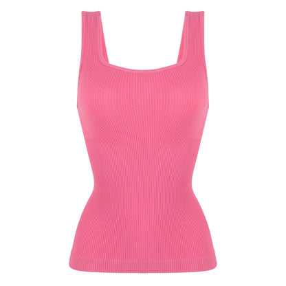 Women'S Square Neck Shaper Vest Tummy Control S-3XL plus Size Female Sexy Fashion Compression Undershirt Outerwear Streetwear
