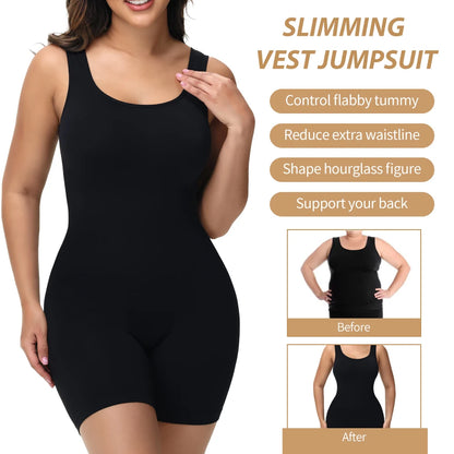 Thick Strap Slimming Jumpsuit Women'S Body Shaper Full Coverage Shapewear Open Crotch Slim Body Bodysuits Sexy Underwear Suit
