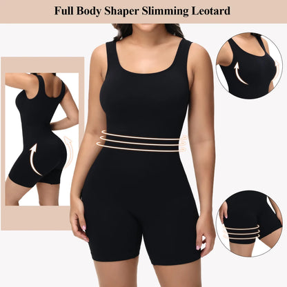 Thick Strap Slimming Jumpsuit Women'S Body Shaper Full Coverage Shapewear Open Crotch Slim Body Bodysuits Sexy Underwear Suit