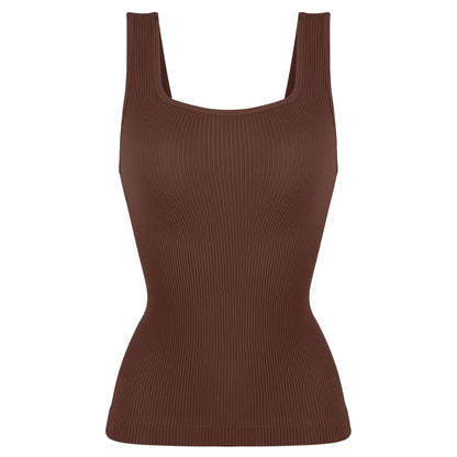 Women'S Square Neck Shaper Vest Tummy Control S-3XL plus Size Female Sexy Fashion Compression Undershirt Outerwear Streetwear