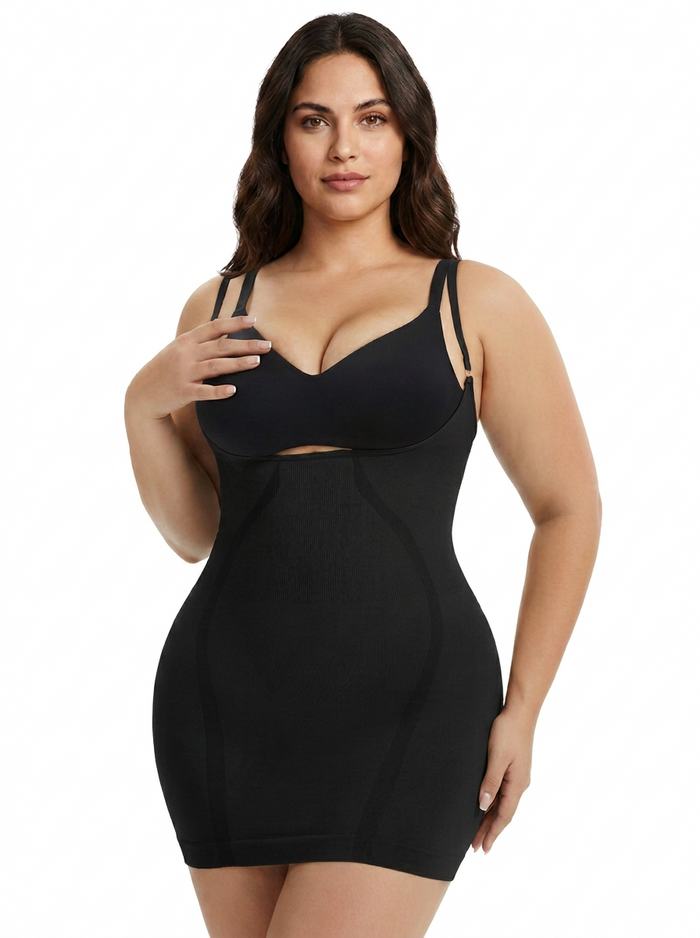Mieder-Push-up-Kleid mit verstellbaren Trägern
