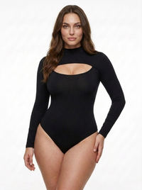 Figurformender Langarm-Body mit Bauchkontrolle