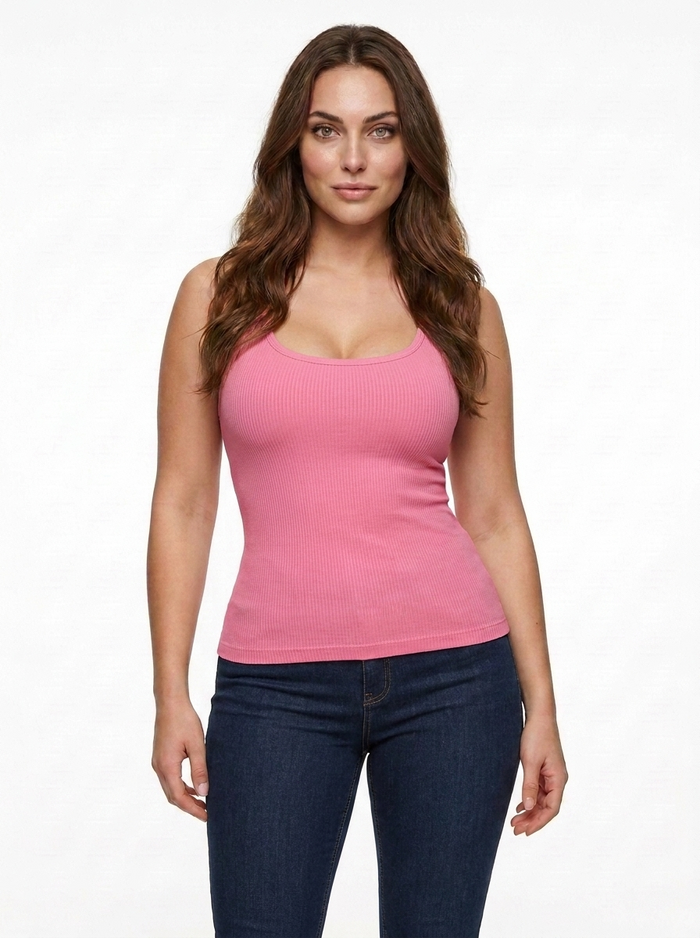 Formgebendes Tanktop mit quadratischem Ausschnitt und Shaping-Effekt