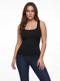 Formgebendes Tanktop mit quadratischem Ausschnitt und Shaping-Effekt