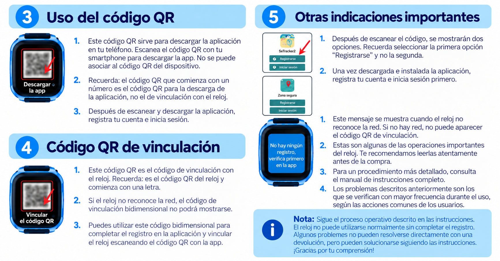 Instrucciones de configuración KidGuard, paso 3, 4 y 5